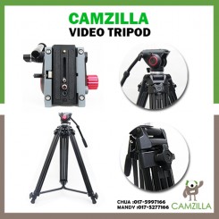 Camzilla Video Tripod for Film & Video Shooting, Live Broadcast, Wedding Photography